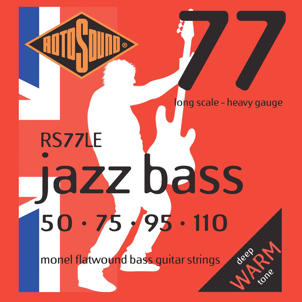 Rotosound Rs77Le Monel Flatwound Bass Guitar Strings (50 75 95 110)